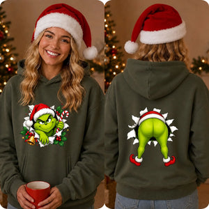 Grinch Christmas Double Sided Oversized Hoodie