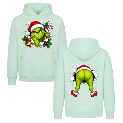 Grinch Christmas Double Sided Oversized Hoodie