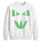 Mischievous feline face Glow in the Dark Unisex Sweatshirt