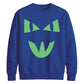 Mischievous feline face Glow in the Dark Unisex Sweatshirt