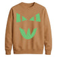 Mischievous feline face Glow in the Dark Unisex Sweatshirt