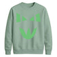 Mischievous feline face Glow in the Dark Unisex Sweatshirt