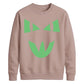 Mischievous feline face Glow in the Dark Unisex Sweatshirt