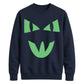 Mischievous feline face Glow in the Dark Unisex Sweatshirt