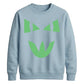 Mischievous feline face Glow in the Dark Unisex Sweatshirt