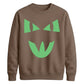 Mischievous feline face Glow in the Dark Unisex Sweatshirt