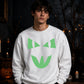 Mischievous feline face Glow in the Dark Unisex Sweatshirt