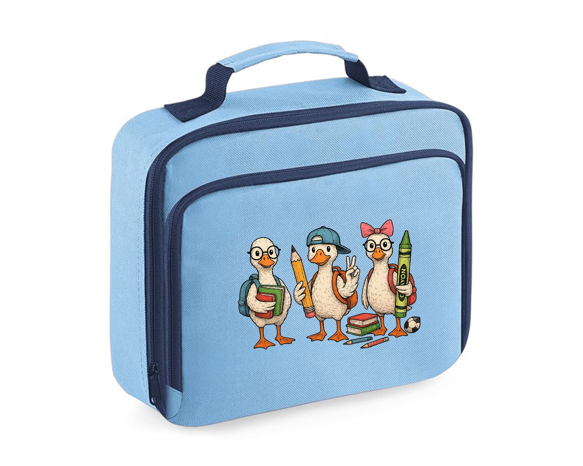 Back To School Lunch Bag, Insulated Funny Duck Cooler For Kids & Teens, Perfect Gift For Lunchbox & Duck Lovers M8486