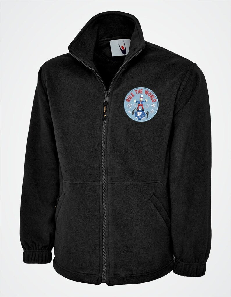 Custom Embroidered Fleece Jacket, Personalised Logo/Design Full Zip Jackets, Your Text Here Women Jacket, Nursing Tops, Special Gift for Her