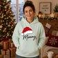 Sweet Santa Hat Festive Mommy Christmas Oversized Hoodie