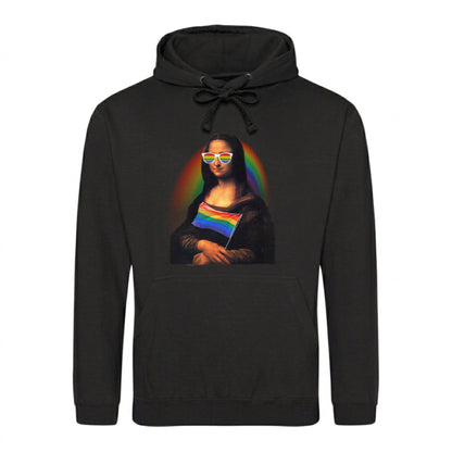 Mona Lisa Rainbow Shades Flag Pride Month Unisex Hoodie