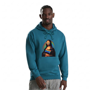 Mona Lisa Rainbow Shades Flag Pride Month Unisex Hoodie