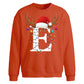 Monogram reindeer lights Christmas Oversized Sweatshirt