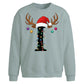 Monogram reindeer lights Christmas Oversized Sweatshirt