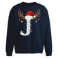 Monogram reindeer lights Christmas Oversized Sweatshirt