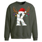 Monogram reindeer lights Christmas Oversized Sweatshirt