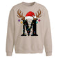 Monogram reindeer lights Christmas Oversized Sweatshirt