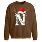 Monogram reindeer lights Christmas Oversized Sweatshirt