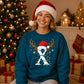 Monogram reindeer lights Christmas Oversized Sweatshirt
