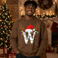 Monogram reindeer lights Christmas Oversized Sweatshirt