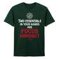 Motivational Two Essentials Slogan Graphic Unisex T-Shirt