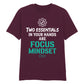 Motivational Two Essentials Slogan Graphic Unisex T-Shirt