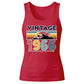 60th Birthday Tank Top Ladies Vintage 1966 Retro Mountain Sunset