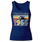 60th Birthday Tank Top Ladies Vintage 1966 Retro Mountain Sunset