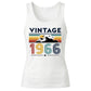 60th Birthday Tank Top Ladies Vintage 1966 Retro Mountain Sunset