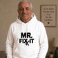 Mr Fix It Bold Slogan Tools Printed Father's Day Hoodie
