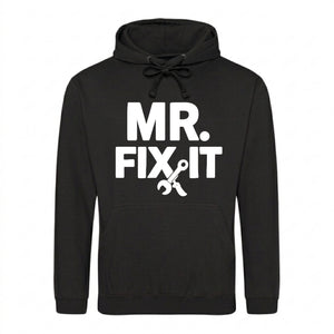 Mr Fix It Bold Slogan Tools Printed Father's Day Hoodie