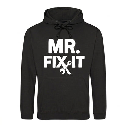 Mr Fix It Bold Slogan Tools Printed Father's Day Hoodie