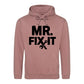 Mr Fix It Bold Slogan Tools Printed Father's Day Hoodie