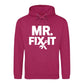 Mr Fix It Bold Slogan Tools Printed Father's Day Hoodie