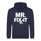 Mr Fix It Bold Slogan Tools Printed Father's Day Hoodie