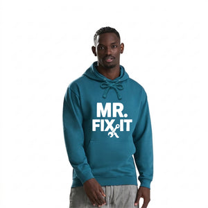 Mr Fix It Bold Slogan Tools Printed Father's Day Hoodie