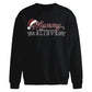 Mummy Believes Santa Graphic Christmas Oversized Sweatshirt