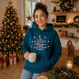 Festive Mummy Reindeer Snowflake Christmas Oversized Hoodie