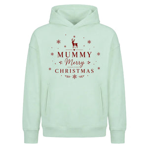 Festive Mummy Reindeer Snowflake Christmas Oversized Hoodie