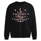 Mummy Merry Reindeer Print Christmas Oversized Sweatshirt