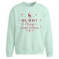 Mummy Merry Reindeer Print Christmas Oversized Sweatshirt