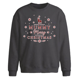 Mummy Merry Reindeer Print Christmas Oversized Sweatshirt