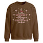 Mummy Merry Reindeer Print Christmas Oversized Sweatshirt