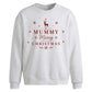 Mummy Merry Reindeer Print Christmas Oversized Sweatshirt