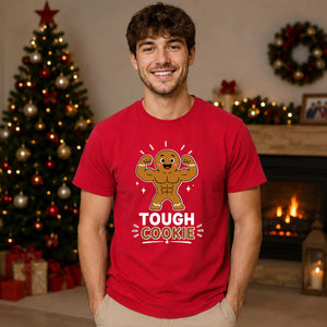 Muscular Gingerbread Tough Cookie Christmas Unisex T-Shirt