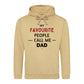 My Favourite Call Me Dad Bold Printed Father Day Hoodie