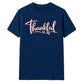 Cursive script thankful word Thanksgiving Unisex T-Shirt