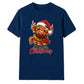 Cute fluffy highland cow winter Christmas Unisex T-Shirt