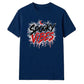 Dripping blood text spooky vibes Halloween Unisex t-shirt