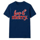 Elegant script heart typography Christmas Unisex T-Shirt